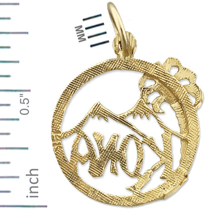 14K Gold Hawaii Kona Island Charm-Anhänger