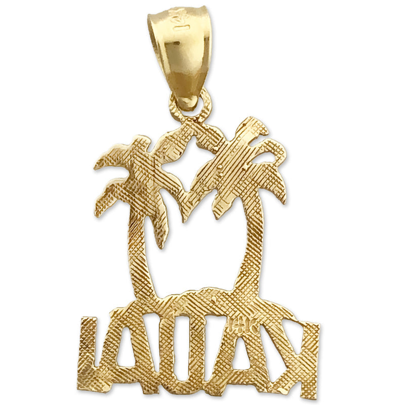 14K Gold Kauai-Charm mit Palmen