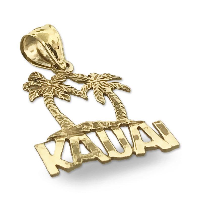 14K Gold Kauai-Charm mit Palmen