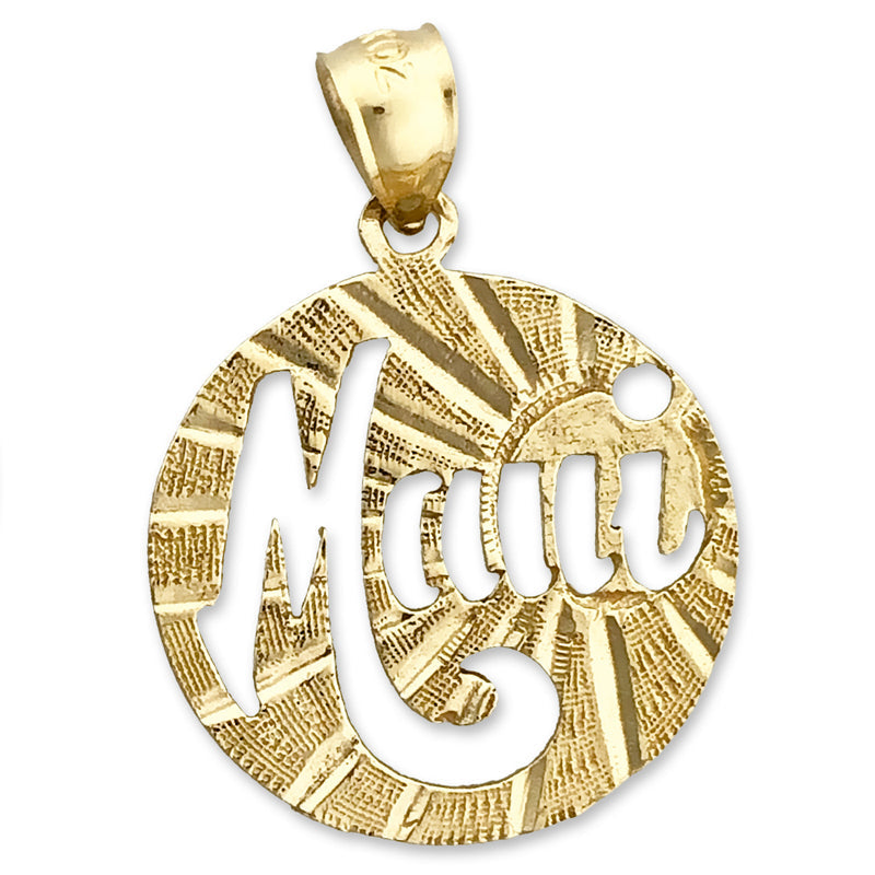 14K Gold Sunburst-Maui-Anhänger