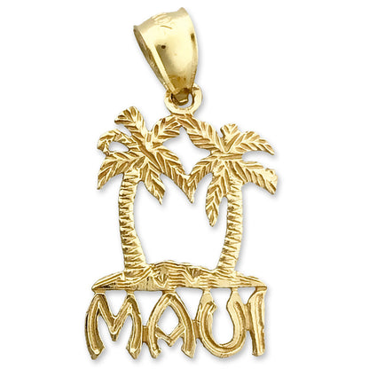 14K Gold Maui Charm mit Palmen
