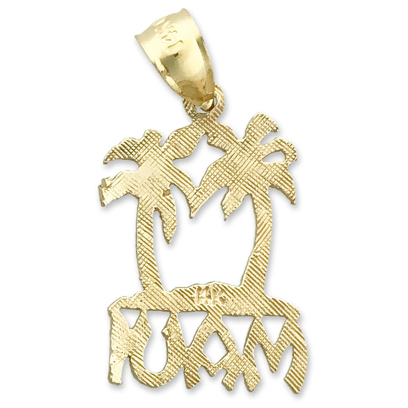 14K Gold Maui Charm mit Palmen
