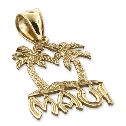 14K Gold Maui Charm mit Palmen