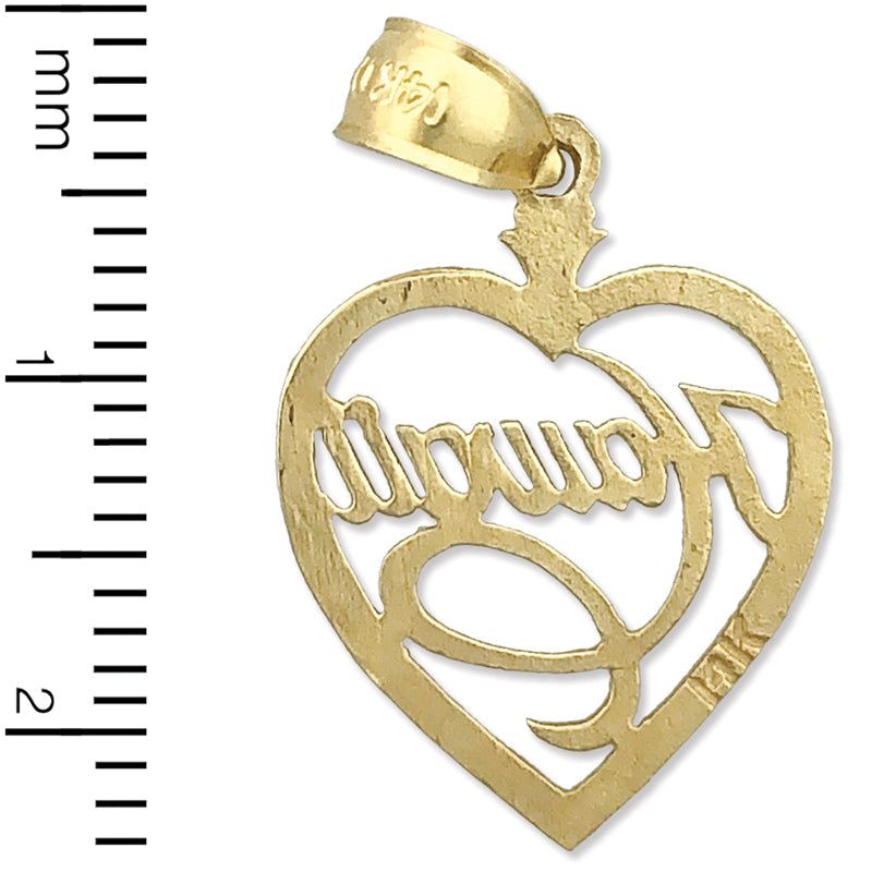 14K Gold Hawaii-in-Herz Charm