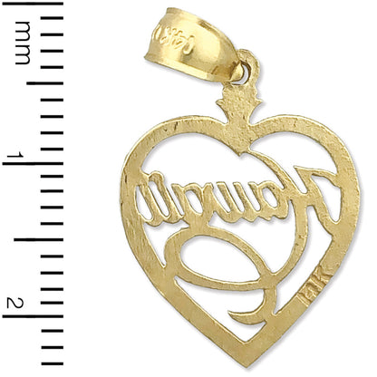 14K Gold Hawaii-in-Herz Charm