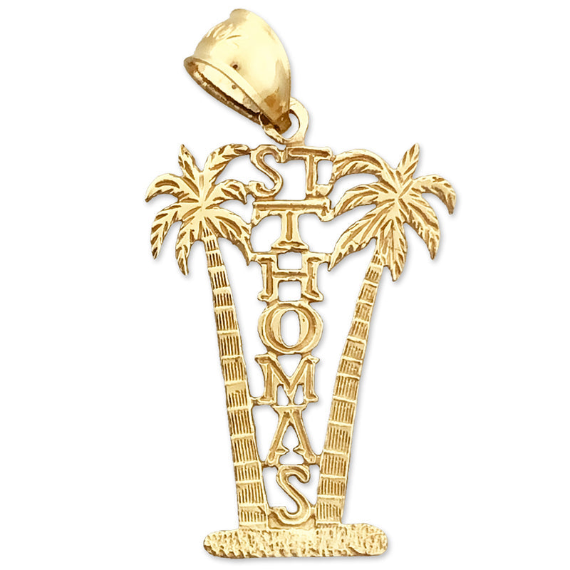 14K Gold Saint-Thomas-Palmen-Charm