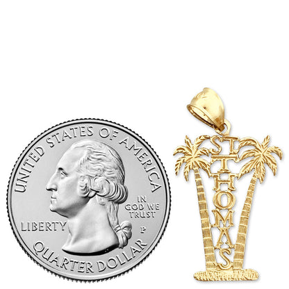 14K Gold Saint-Thomas-Palmen-Charm