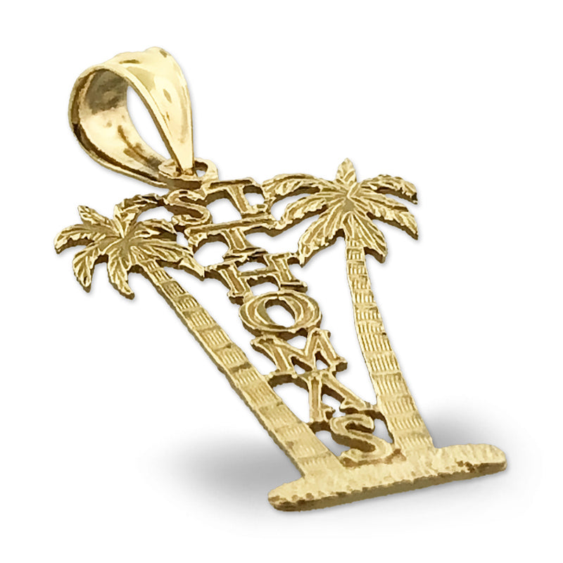 14K Gold Saint-Thomas-Palmen-Charm