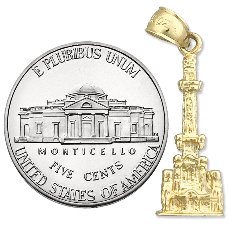 Chicago Water Tower Charm aus 14K Gold, 3D