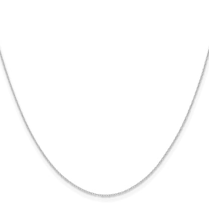 14K Weißgold.4 Mm Carded Ankerkette Kordel Halskette