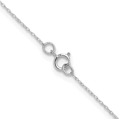 14K Weißgold.4 Mm Carded Ankerkette Kordel Halskette