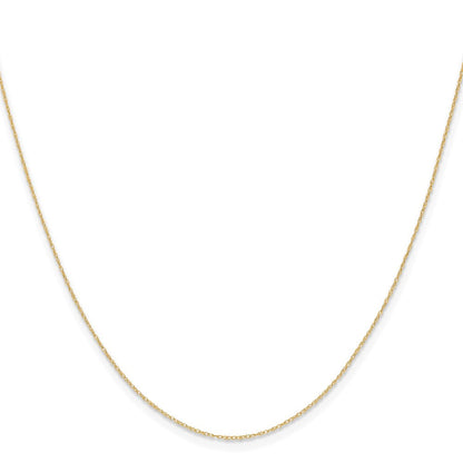 14K Gelbgold.4 Mm Carded Ankerkette Kordel Halskette
