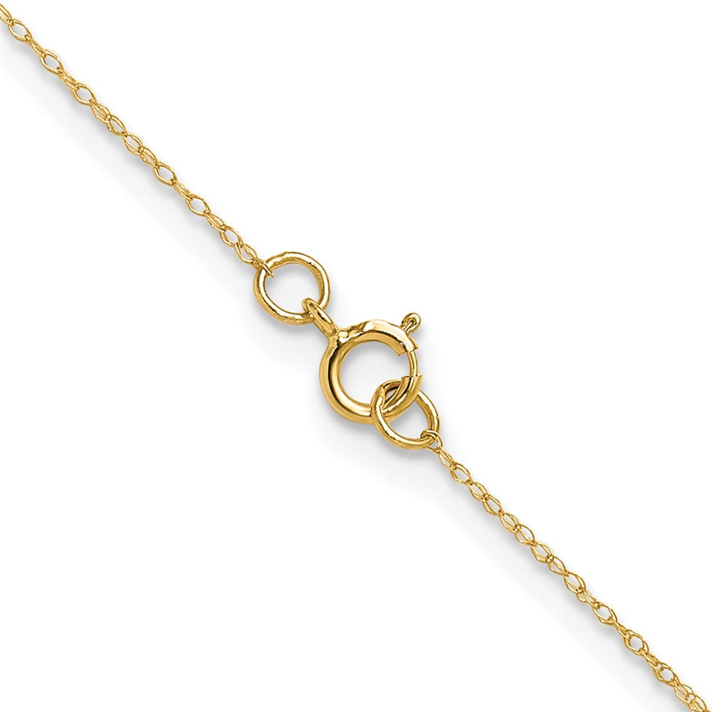 14K Gelbgold.4 Mm Carded Ankerkette Kordel Halskette