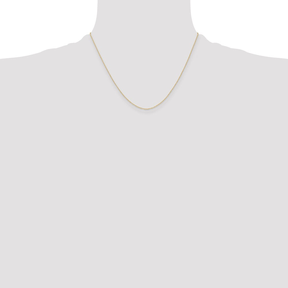14K Gelbgold.4 Mm Carded Ankerkette Kordel Halskette