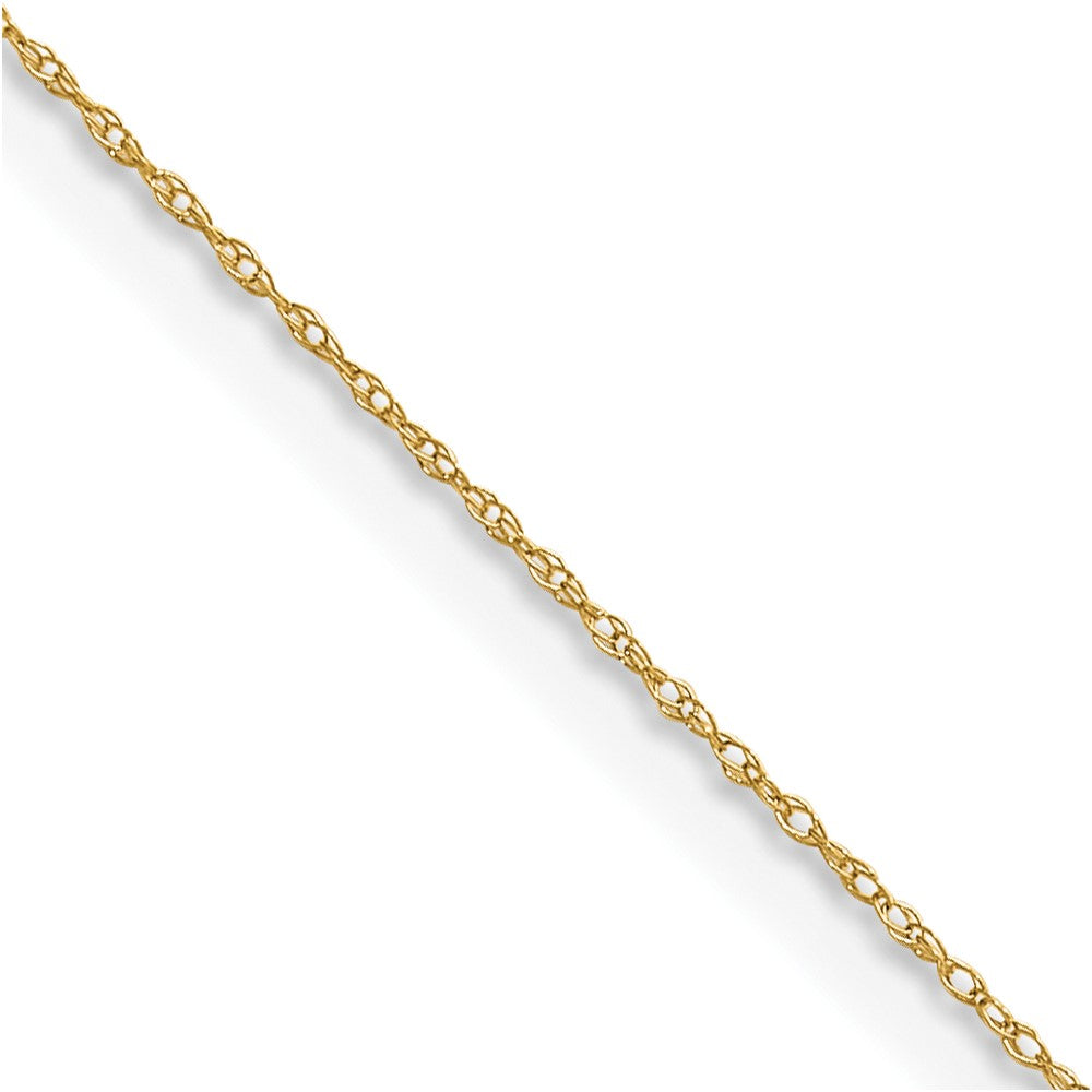 14K Gelbgold.4 Mm Carded Ankerkette Kordel Halskette