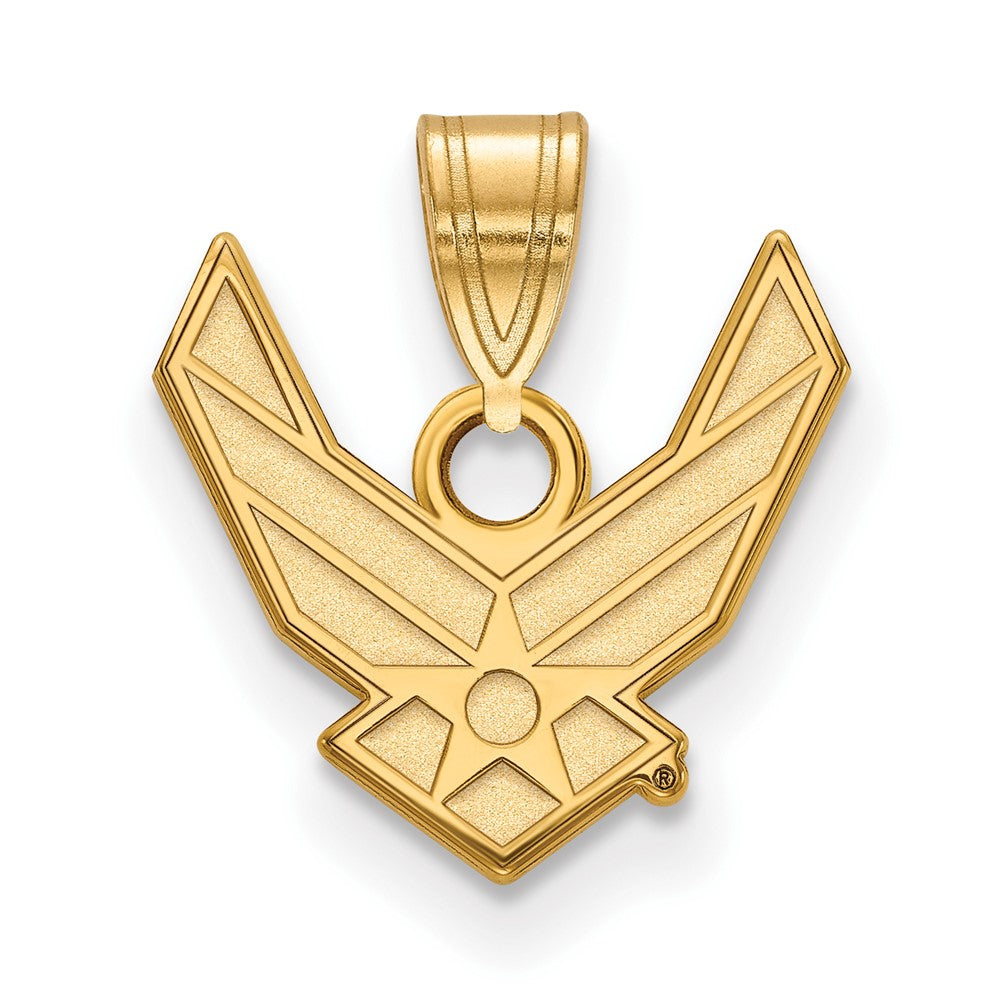 14K Gelbgold Gold Logoart U.s. Luft Kraft Klein Anhänger