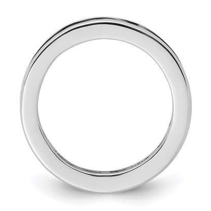 14K Weißgold Poliert Größe 4.5 Kanalfassung-set 1 Karat Princess Diamant Komplett Memoire Ehering Ring