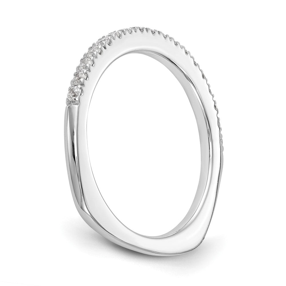 True Origin 14K Weißgold 3/8 Karat Im Labor Gezüchtet Diamant Vs+ F+ Komplett Ehering Ring