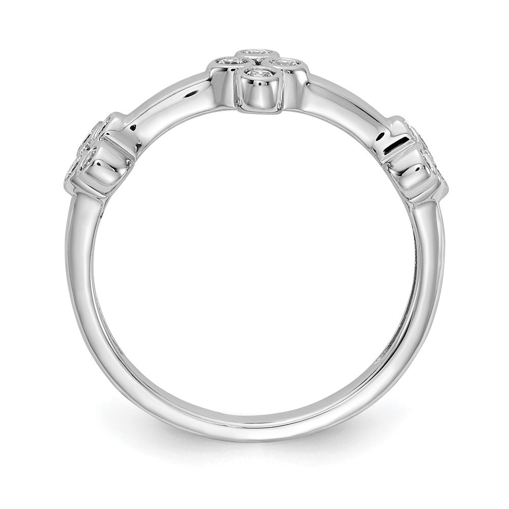 True Origin 14K Weißgold Fashion-Ring mit 0,2 ct. im Labor gezüchteten Diamanten VS+ F+ Bloom Complete