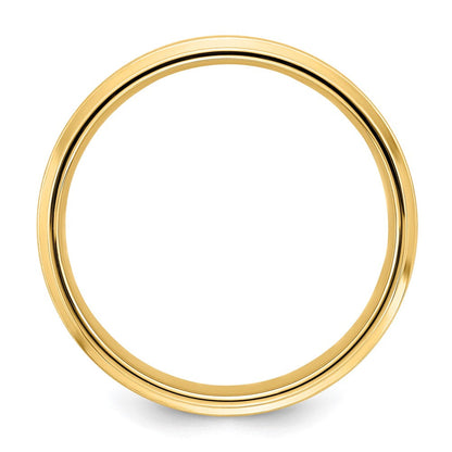 14K Gelbgold 6 mm leichter Ehering mit Komfort-Passform und satiniertem Finish