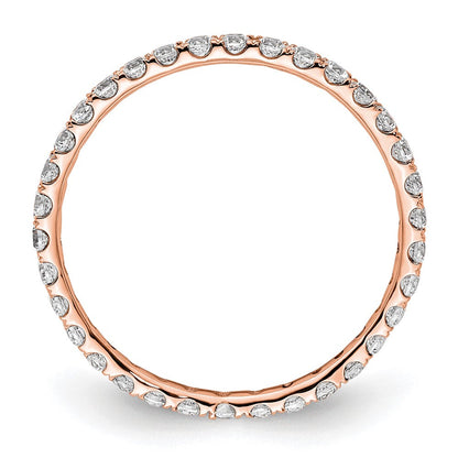 True Origin 14K Roségold 1/2 Karat Im Labor Gezüchtet Diamant Vs+ F+ Größe 5 Komplett Memoire Ehering Ring