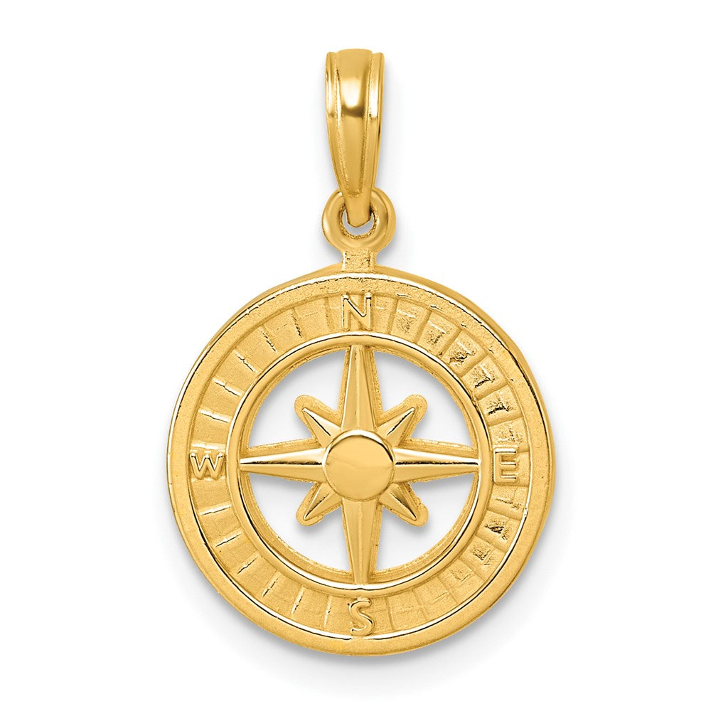 Anhänger Kompass poliert 14K Gelbgold