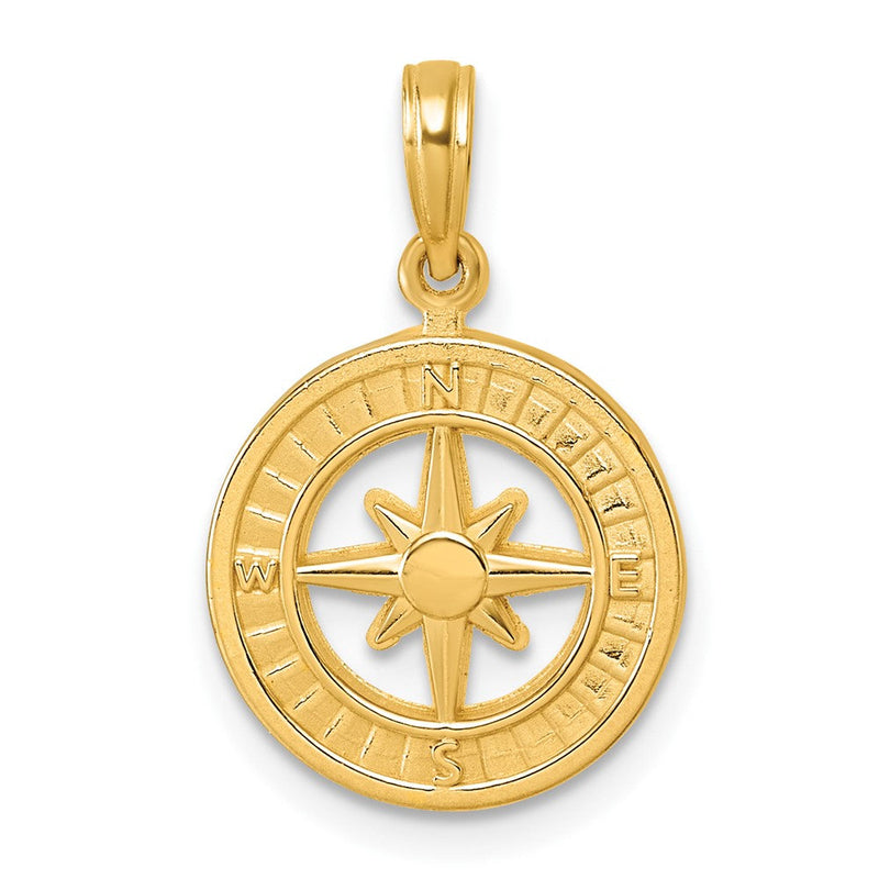 Anhänger Kompass poliert 14K Gelbgold