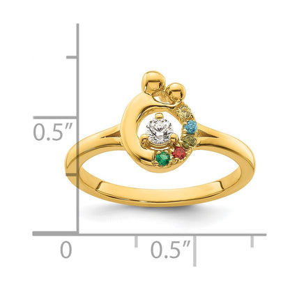 14K Weißgold Diamantring