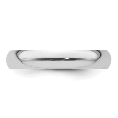 Platin 4mm Halb Rund Featherweight Ehering Ring