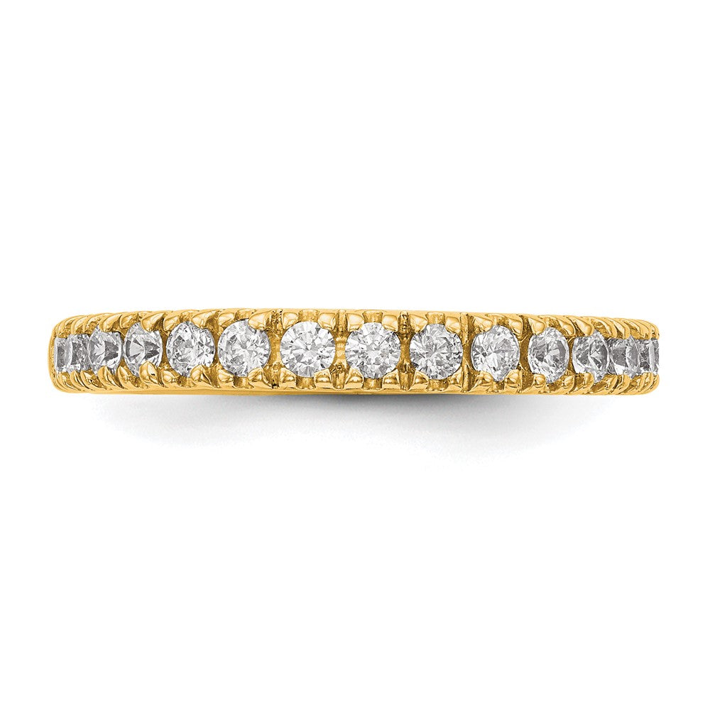True Origin 14K Gelbgold 1/2 Karat Im Labor Gezüchtet Diamant Vs+ F+ Komplett Ehering Ring