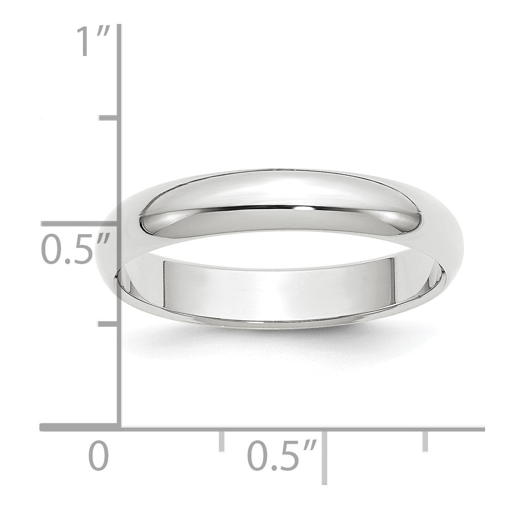 Platin 4mm Halb Rund Ehering Ring