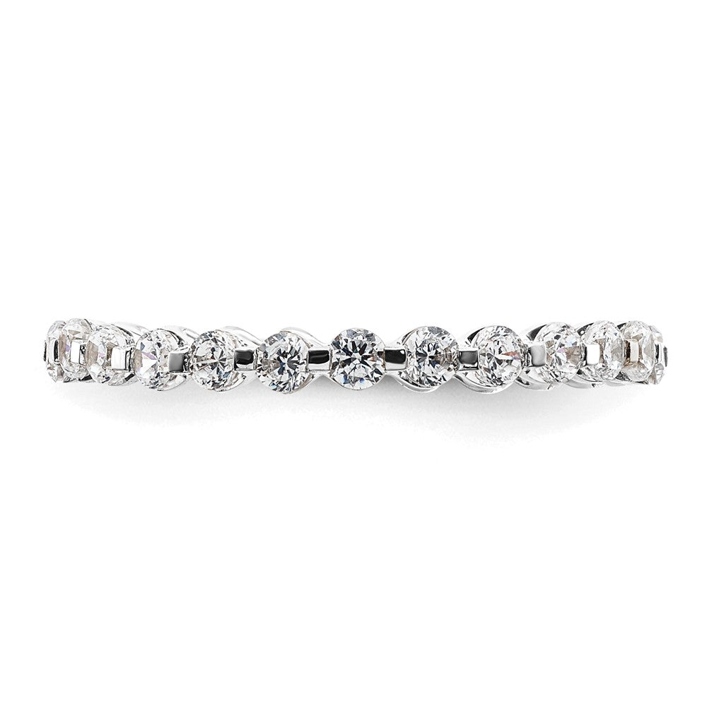 True Origin 14K Weißgold 7/8 Karat Im Labor Gezüchtet Diamant Vs+ F+ Größe 9 Komplett Memoire Ehering Ring