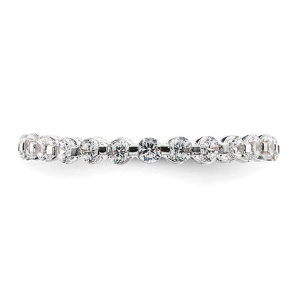 True Origin 14K Weißgold 7/8 Karat Im Labor Gezüchtet Diamant Vs+ F+ Größe 9 Komplett Memoire Ehering Ring