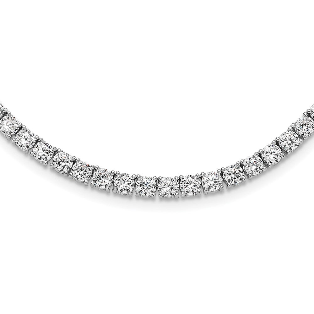 Sterlingsilber Rhodiniert 4mm Zirkonia 22 Zoll Tennis Halskette