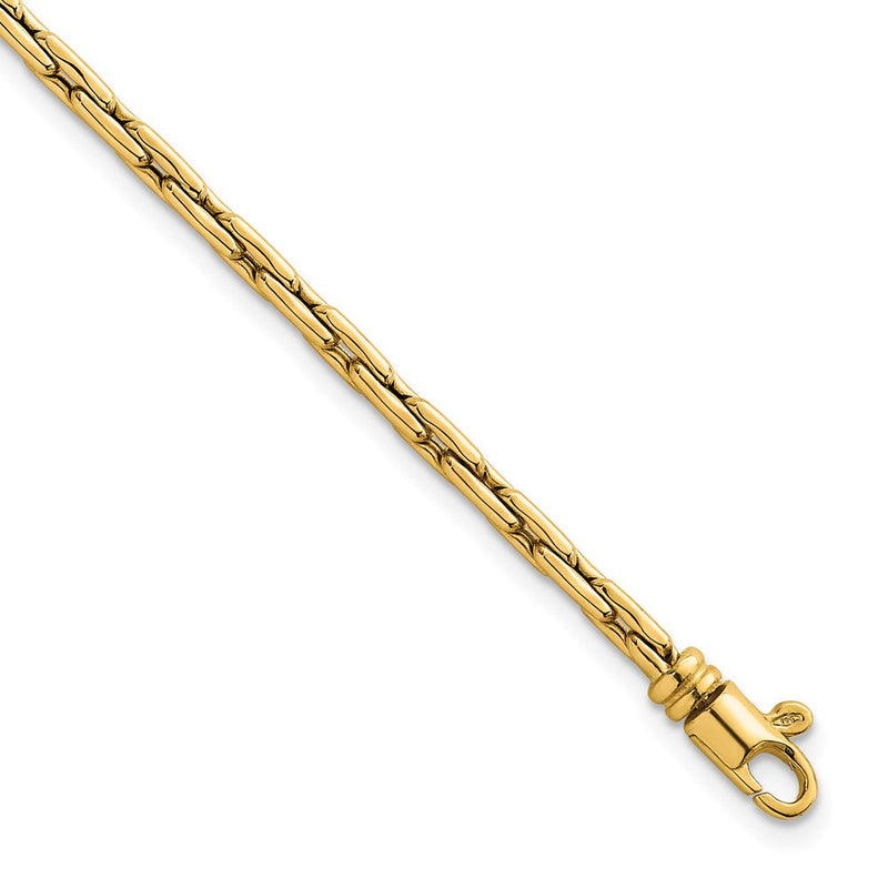 14K Gelbgold Poliert 2.9mm Fantasieglieder 7.5 Zoll Armband
