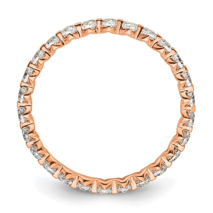 True Origin 14K Roségold 7/8 Karat Im Labor Gezüchtet Diamant Vs+ F+ Größe 6 Komplett Memoire Ehering Ring
