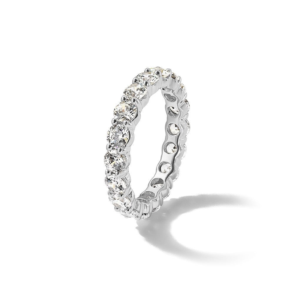 14K Weißgold Memoire-Ehering mit gemeinsamer Krappenfassung, SI2-I1(H/I), RF800 Qualität Diamanten