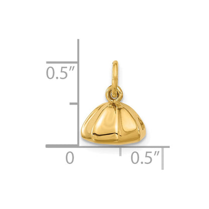 14K Gelbgold Fancy Teigtaschen-Charm