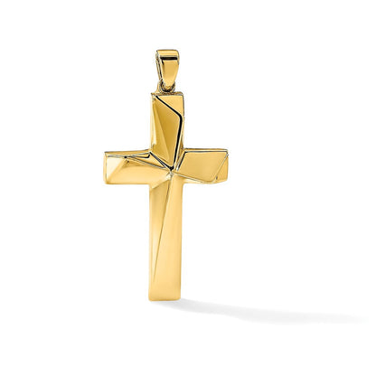 14K Gelbgold Polierter Kreuz-Anhänger
