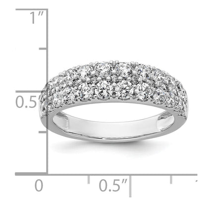 True Origin 14K Weißgold Ehering mit 1,25 ct. im Labor gezüchteten Diamanten VS+ F+, zweireihig, komplett