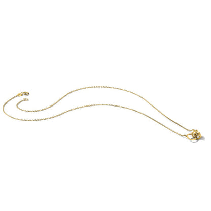 14K Gelbgold Poliert Biene und Kreis 17.5 Zoll Halskette