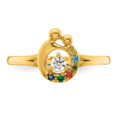 14K Weißgold Diamant-Ring