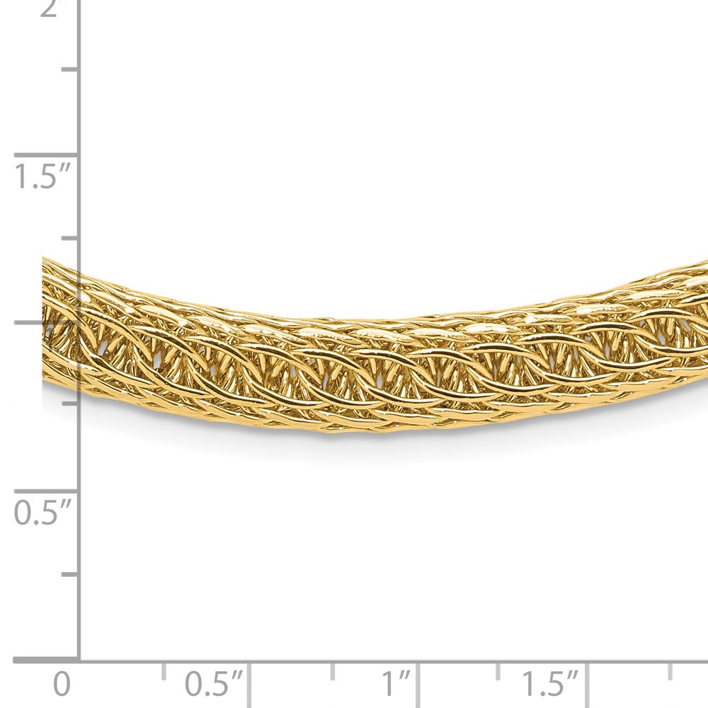 14K Gelbgold Poliert 8.00mm Fantasie Multi-link 18 Zoll Halskette