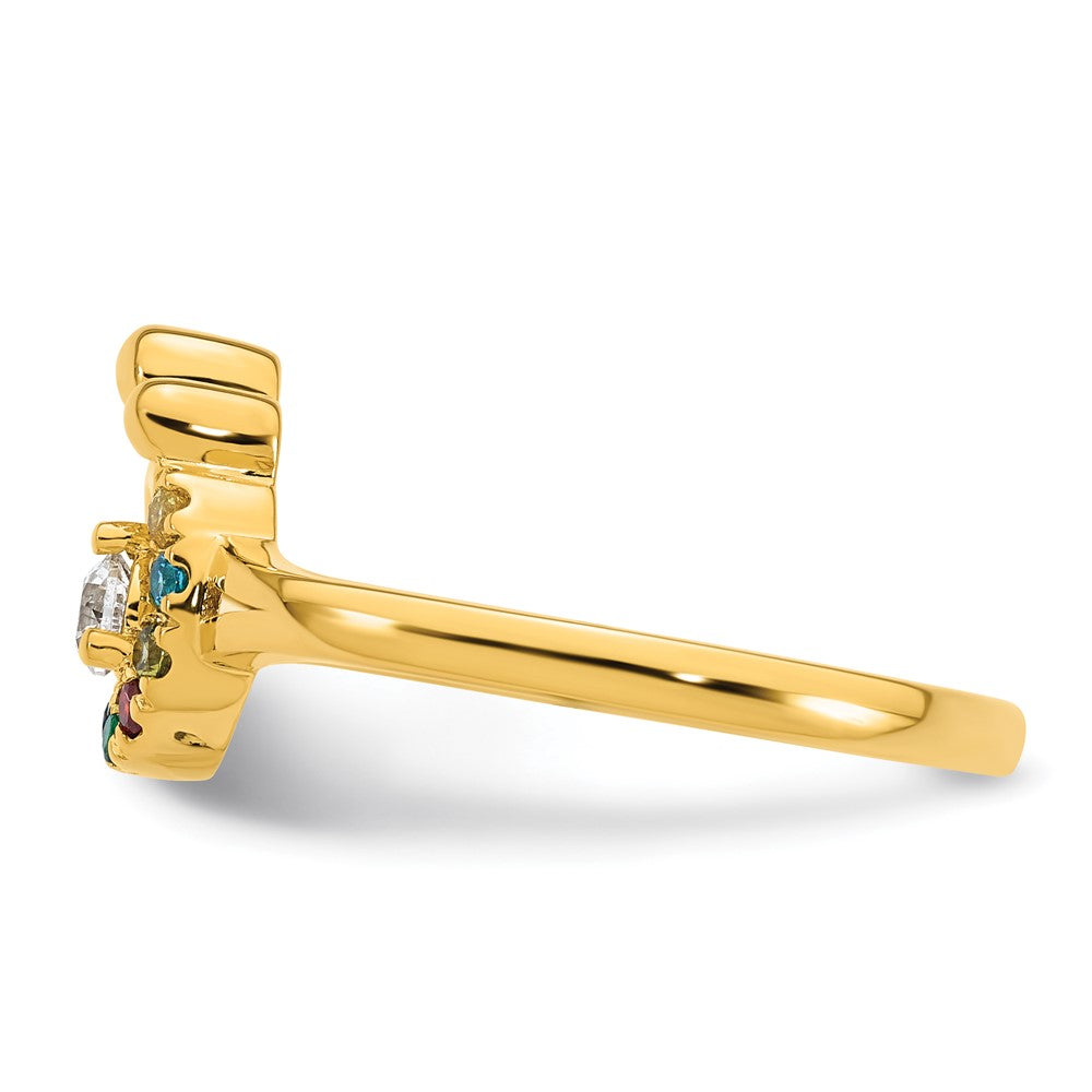 14K Weißgold Diamant-Ring