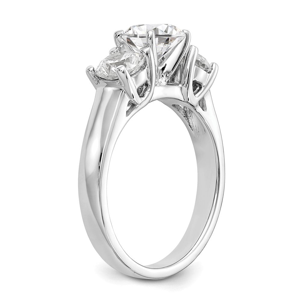 14K Weißgold Diamant-Trauring