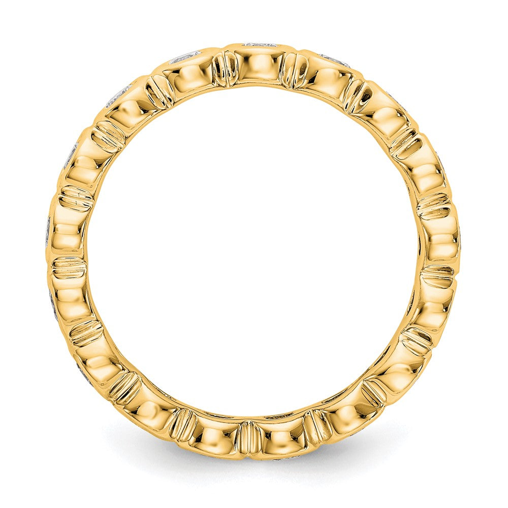 18K Gelbgold Diamant Zargen-Memoire-Ehering