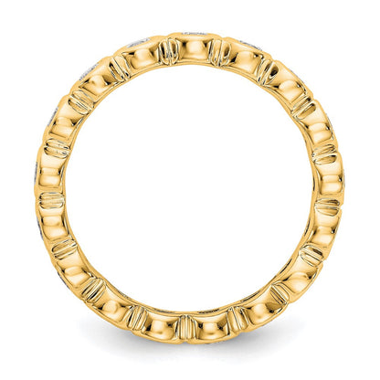 18K Gelbgold Diamant Zargen-Memoire-Ehering