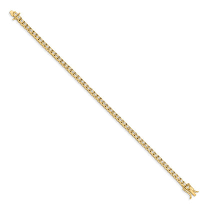 14K Gelbgold Komplett 1 Karat Diamant Illusion Setting 7 Zoll Tennis Armband