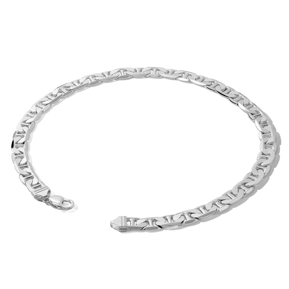Sterlingsilber Rhodiniert 9.5mm Flach Anker Halskette