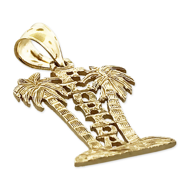 14K Gold Florida mit Palmen Charm